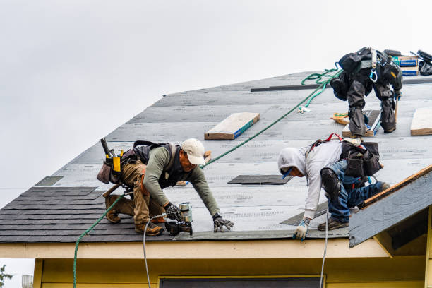 Professional Gutter Installation technician working in Springboro, OH